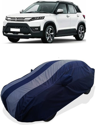 Coxtor Car Cover For Maruti Suzuki Vitara Brezza Facelift (With Mirror Pockets)(Grey)