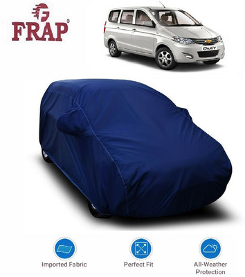 Frap Car Cover For Chevrolet Enjoy (With Mirror Pockets)(Blue)