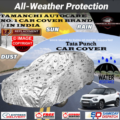 Tamanchi Autocare Car Cover For Tata Punch(Silver)