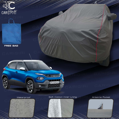 Carigiri Car Cover For Tata Punch (With Mirror Pockets)(Grey, Red, For 2021, 2022, 2023, 2024 Models)