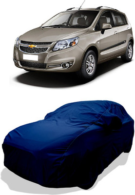 Coxtor Car Cover For Chevrolet Sail Hatchback 1.2 (With Mirror Pockets)(Blue)