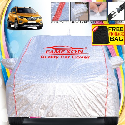 FAMEXON Car Cover For Renault Triber (With Mirror Pockets)(Silver, For 2019, 2020, 2021, 2022, 2023, 2024 Models)