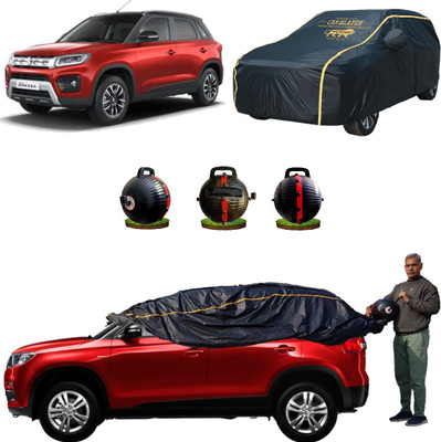 CARBLAZER Car Cover For Maruti Suzuki Vitara Brezza (Without Mirror Pockets)(Black)