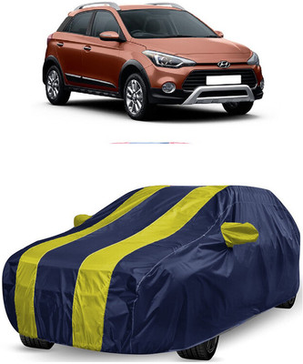 ANTOFY Car Cover For Hyundai i20 Active (With Mirror Pockets)(Yellow, Blue)