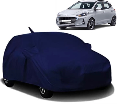 AXLOZ Car Cover For Hyundai Grand i10 Nios (With Mirror Pockets)(Blue)