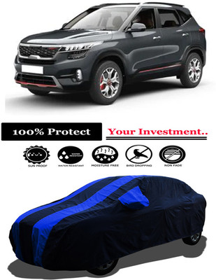 Amexride Car Cover For Kia Seltos HTX Plus D Diesel (With Mirror Pockets)(Multicolor)