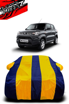J S R Car Cover For Maruti S-Presso STD Opt Petrol (With Mirror Pockets)(Yellow, Blue)