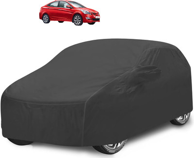 Caronix Car Cover For Hyundai Fluidic Verna (With Mirror Pockets)(Grey)