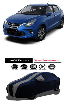 Amexride Car Cover For Toyota Glanza G CVT (With Mirror Pockets)(Grey)