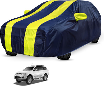 Auto Hub Car Cover For Mitsubishi Pajero Sport (Without Mirror Pockets)(Black, Yellow)