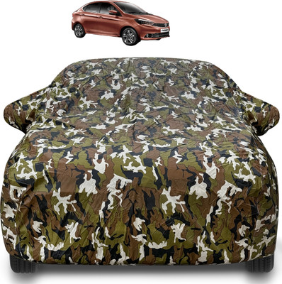 Caronix Car Cover For Tata Tigor (With Mirror Pockets)(Brown)