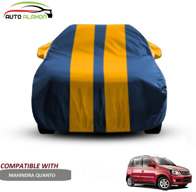 AUTO ALAXON Car Cover For Mahindra Quanto (With Mirror Pockets)(Blue, Yellow)