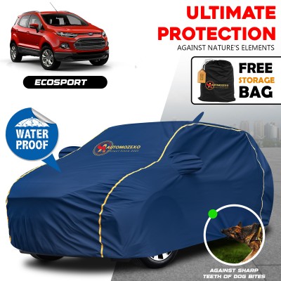 AUTOMOZEXO Car Cover For Ford Ecosport, Ecosport 1.2P Titanium MT, Ecosport Thunder Edition Petrol, Ecosport Nsplit (With Mirror Pockets)(Blue)