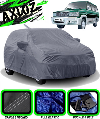 AXLOZ Car Cover For Toyota Qualis (With Mirror Pockets)(Grey)