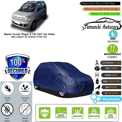 Tamanchi Autocare Car Cover For Maruti Suzuki Wagon R VXI AMT Opt Petrol(Blue)