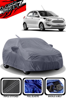 J S R Car Cover For Ford Figo 1.4L (With Mirror Pockets)(Grey)
