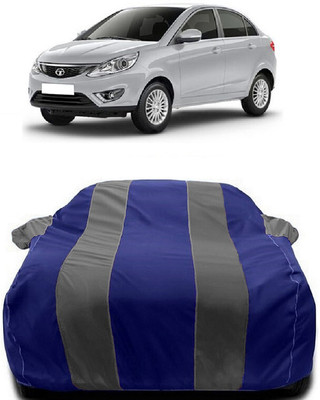 Autoprime Car Cover For Tata Zest Revotron 1.2T XE Petrol (With Mirror Pockets)(Grey, Blue)