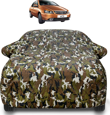 Auto Hub Car Cover For Tata Indigo CS (With Mirror Pockets)(Brown)