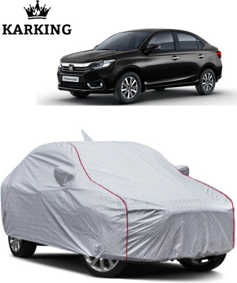 KARKING Car Cover For Honda Amaze (With Mirror Pockets)(Silver)