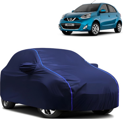 Auto Drift Car Cover For Nissan Micra Active (With Mirror Pockets)(Blue)