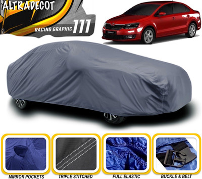 ALTRADECOT Car Cover For Skoda Rapid (With Mirror Pockets)(Grey)