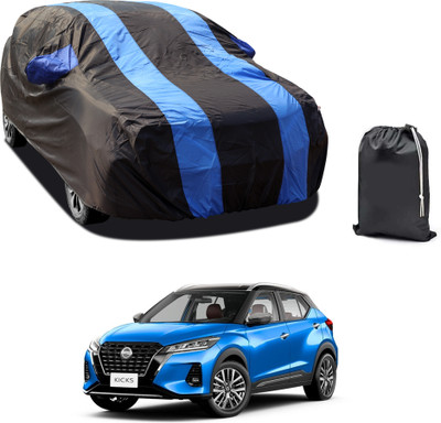 GOSHIV-car and bike accessories Car Cover For Nissan Kicks (With Mirror Pockets)(Blue)