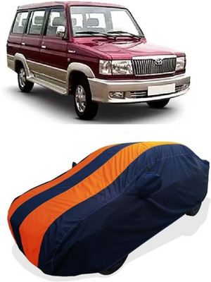 Coxtor Car Cover For Toyota Qualis FS B6 (With Mirror Pockets)(Orange)