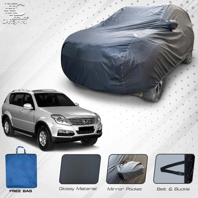 Carigiri Car Cover For Mahindra SsangYong Rexton (With Mirror Pockets)(Grey)