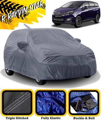 R Rayvin Star Car Cover For Mahindra Marazzo (With Mirror Pockets)(Grey)