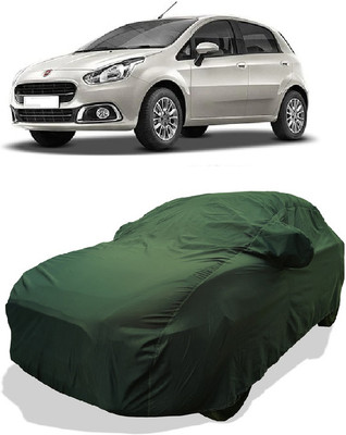 Coxtor Car Cover For Fiat Punto EVO 1.3 Active (With Mirror Pockets)(Green)