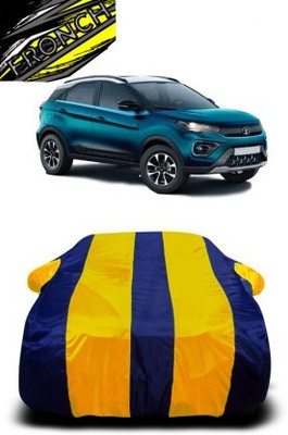 FRONCH Car Cover For Tata Nexon (With Mirror Pockets)(Yellow, Blue)
