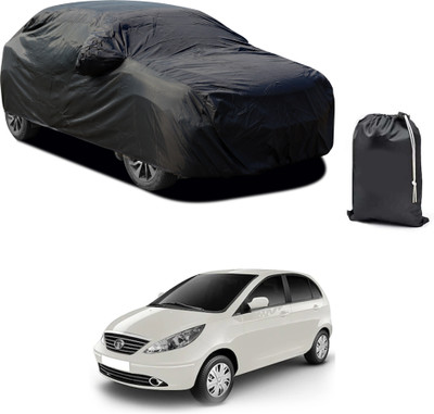 GOSHIV-car and bike accessories Car Cover For Tata Vista Tech (With Mirror Pockets)(Black)