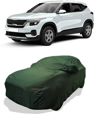 Coxtor Car Cover For Kia Seltos HTE 1.5 (With Mirror Pockets)(Green)