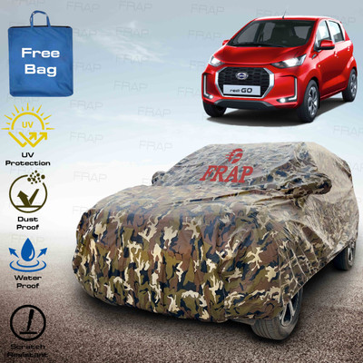 Frap Car Cover For Datsun redi-GO (With Mirror Pockets)(Multicolor, Red)