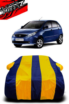 J S R Car Cover For Tata Vista (With Mirror Pockets)(Yellow, Blue)
