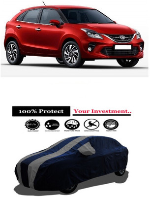 Amexride Car Cover For Toyota Glanza G Smart Hybrid Petrol (With Mirror Pockets)(Grey)