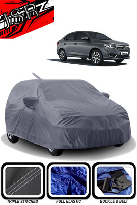 J S R Car Cover For Honda Amaze S CVT i-VTEC (With Mirror Pockets)(Grey)
