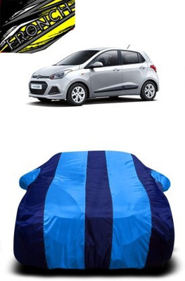 FRONCH Car Cover For Hyundai Grand i10 (With Mirror Pockets)(Blue)