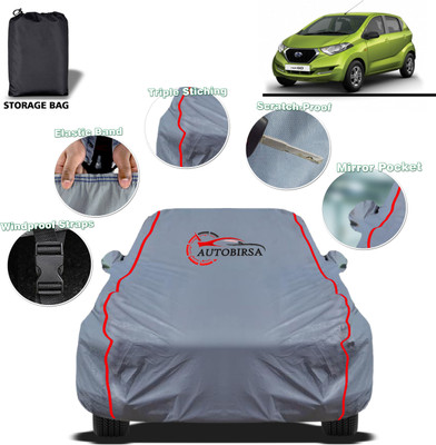 AUTOBIRSA Car Cover For Datsun Redi GO 1.0 T Option (With Mirror Pockets)(Grey, For 2020, 2021, 2022, 2023, 2024 Models)