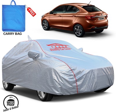 TEASN Car Cover For Tata Tigor (With Mirror Pockets)(Silver)