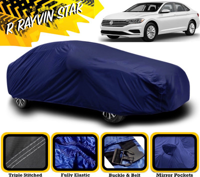 R Rayvin Star Car Cover For Volkswagen Jetta (With Mirror Pockets)(Blue)