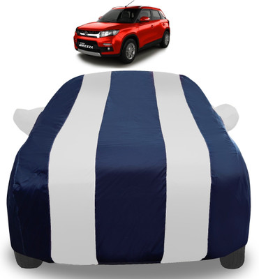 Auto Hub Car Cover For Maruti Suzuki Vitara Brezza (With Mirror Pockets)(Silver)