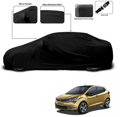 SEBONGO Car Cover For Tata Altroz (With Mirror Pockets)(Black)