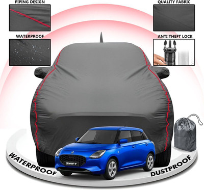 FABTEC Car Cover For Maruti Suzuki Swift (With Mirror Pockets)(Grey, For 2024 Models)