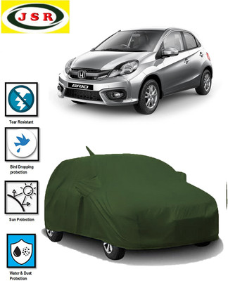 J S R Car Cover For Honda Brio (With Mirror Pockets)(Green)