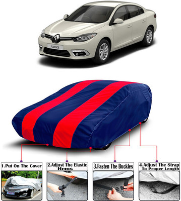 RWT Car Cover For Renault Fluence (With Mirror Pockets)(Red, Blue)