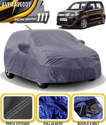 ALTRADECOT Car Cover For Maruti Suzuki Wagon R 1.0 (With Mirror Pockets)(Grey)
