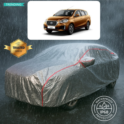 PAGORA Car Cover For Datsun Go Plus A Petrol (With Mirror Pockets)(Silver)