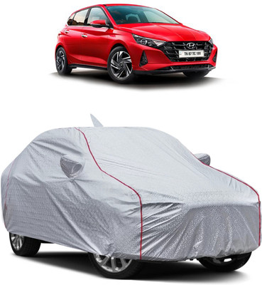 FRONCH Car Cover For Hyundai i20 (With Mirror Pockets)(Silver)