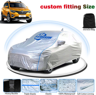GARREGE Car Cover For Renault Triber (With Mirror Pockets)(Silver, For 2019, 2020, 2021, 2022, 2023, 2024, 2025 Models)